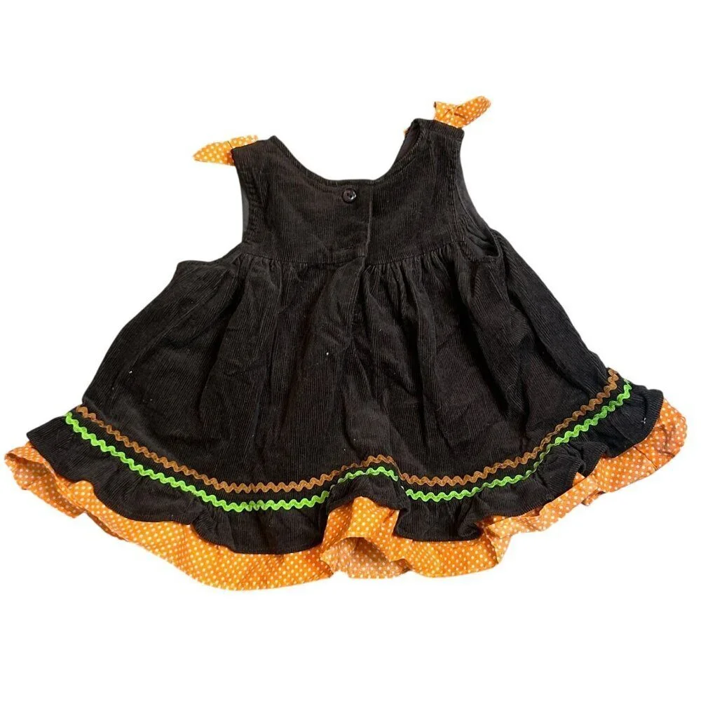 Rare Editions Baby's First Thanksgiving Corduroy  Dress Size 3-6 Months NWOT